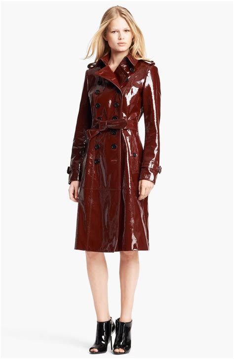 Burberry Prorsum Patent Leather Trench Coat 